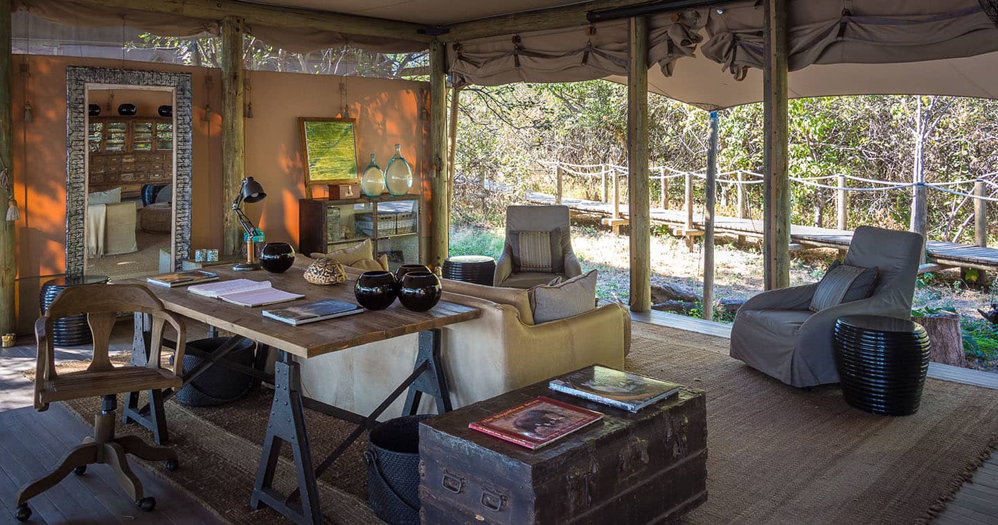 Lounge at the Duma Tau in Okavango Delta