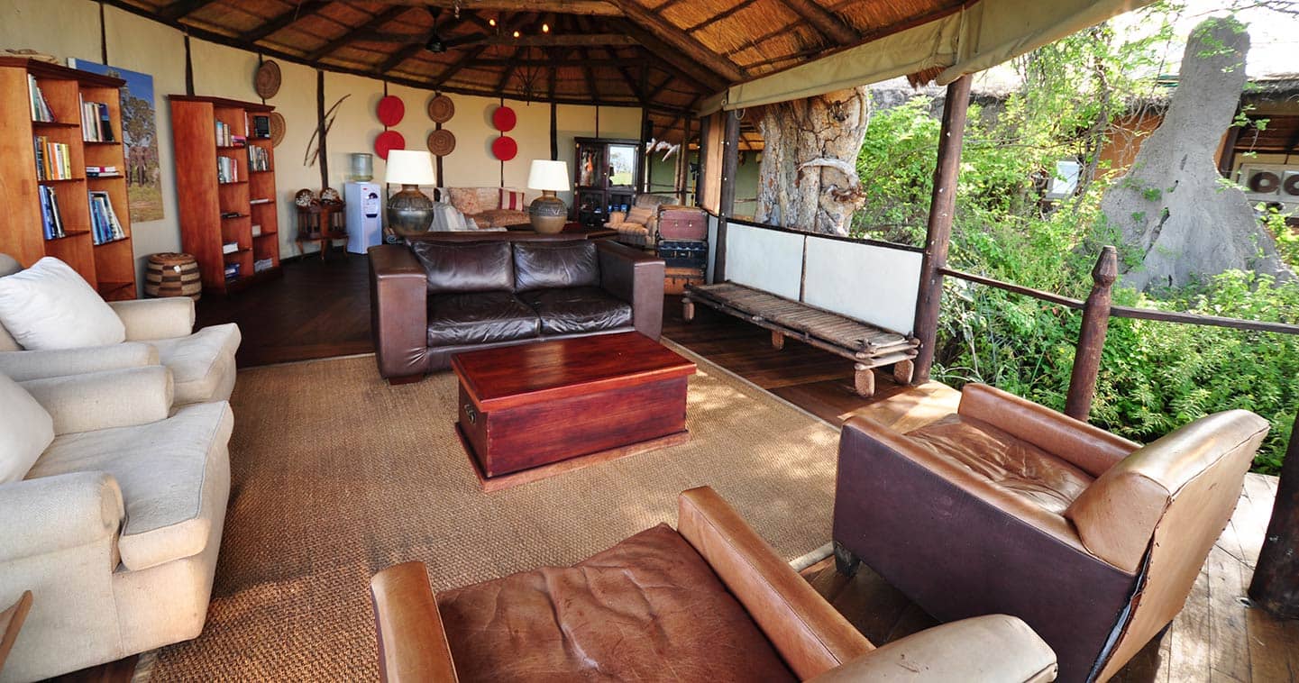Luxury Lodge Accommodation Lounge at Sanctuary Baines Camp