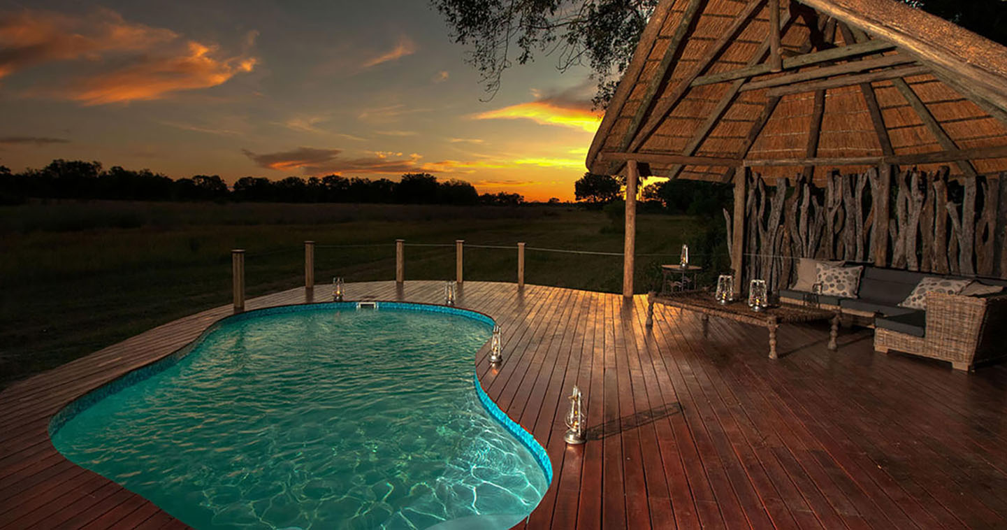 The pool at Chitabe Lediba in  Okavango Delta in Botswana