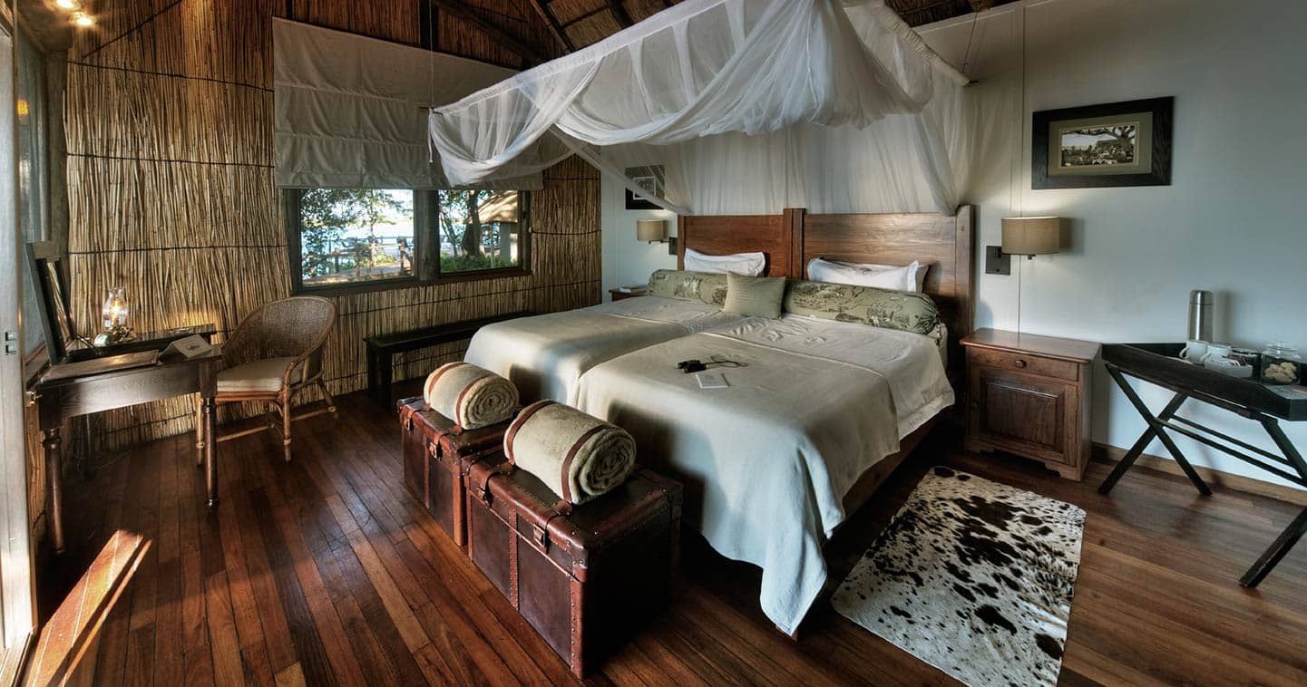 Bedroom at Xugana Island Lodge in the Okavango Delta