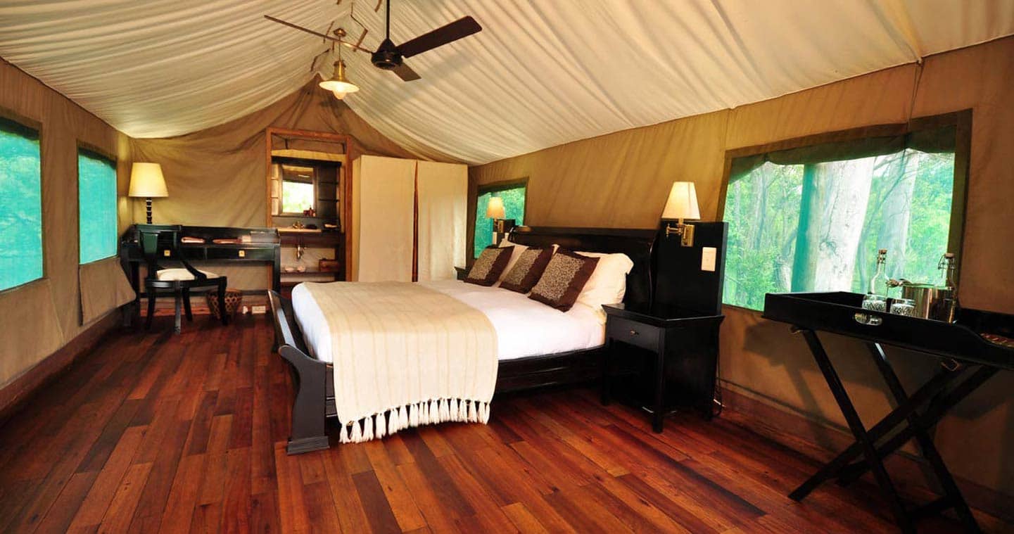 Enjoy the luxury bedroom at Sanctuary Stanleys Camp