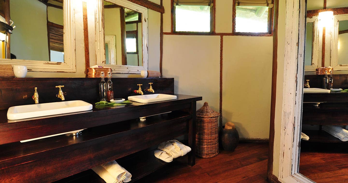 Sanctuary Baines Camp Bathroom in  Okavango Delta