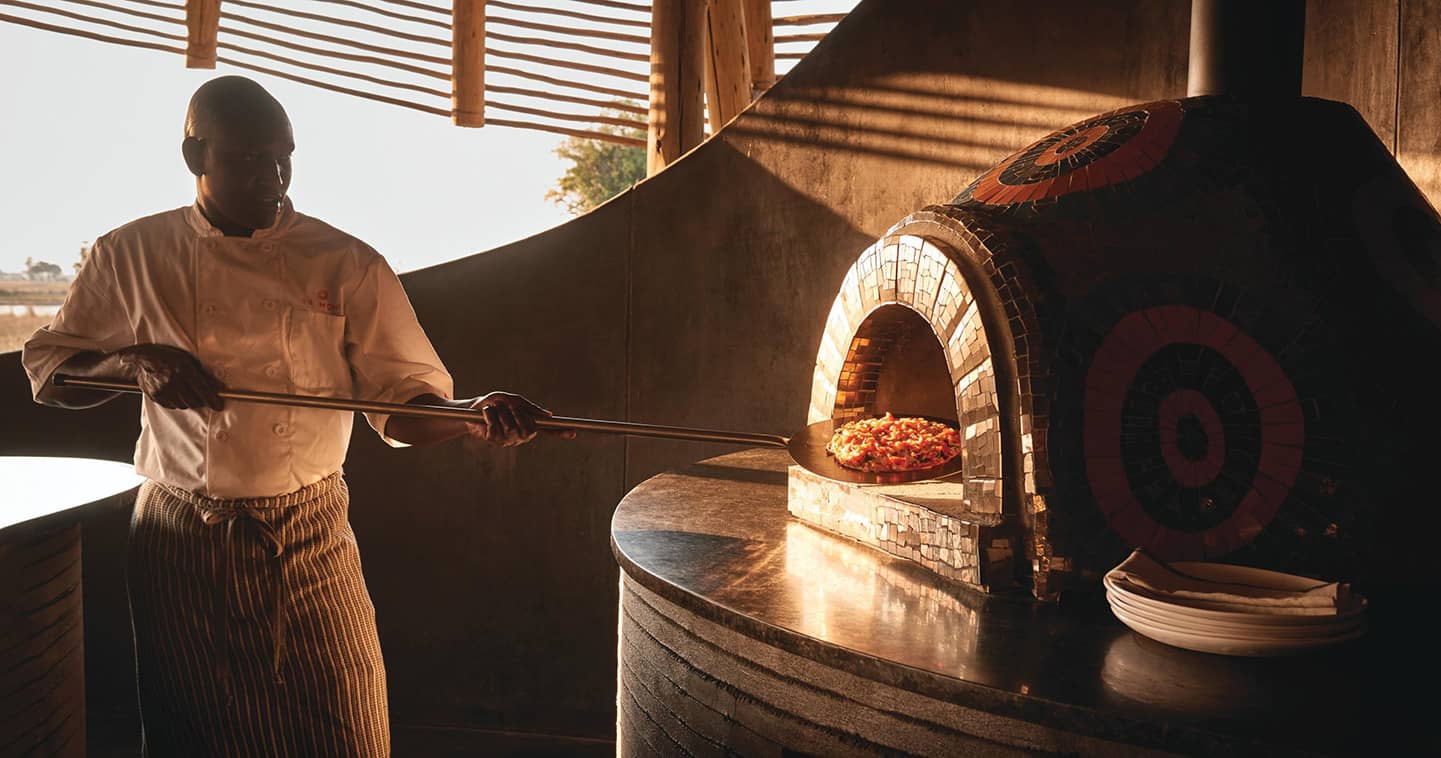 Stay at Belmond Eagle Island Lodge in the Okavango Delta for a fantastic food exeprience