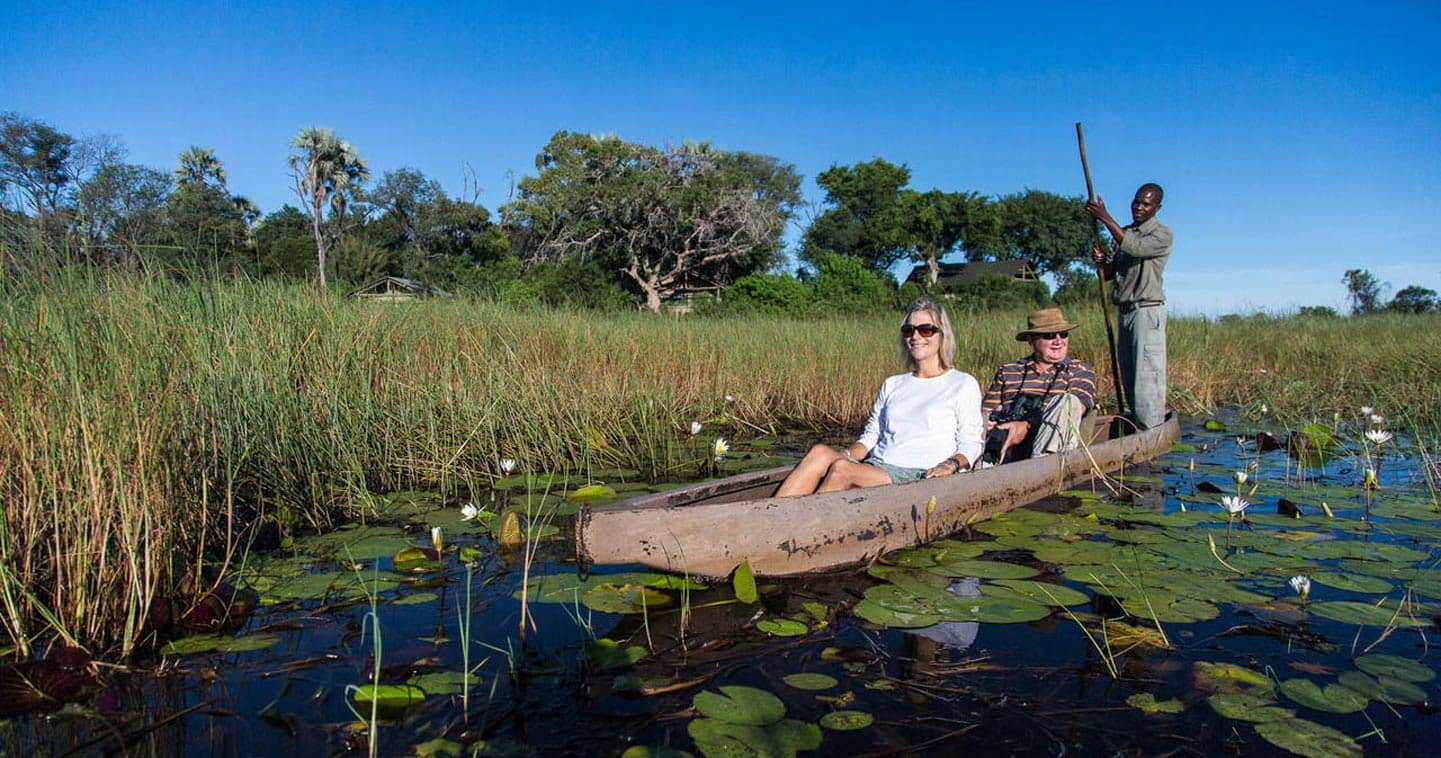 Let Seba Camp take you on boat Safari in the Okavango Delta