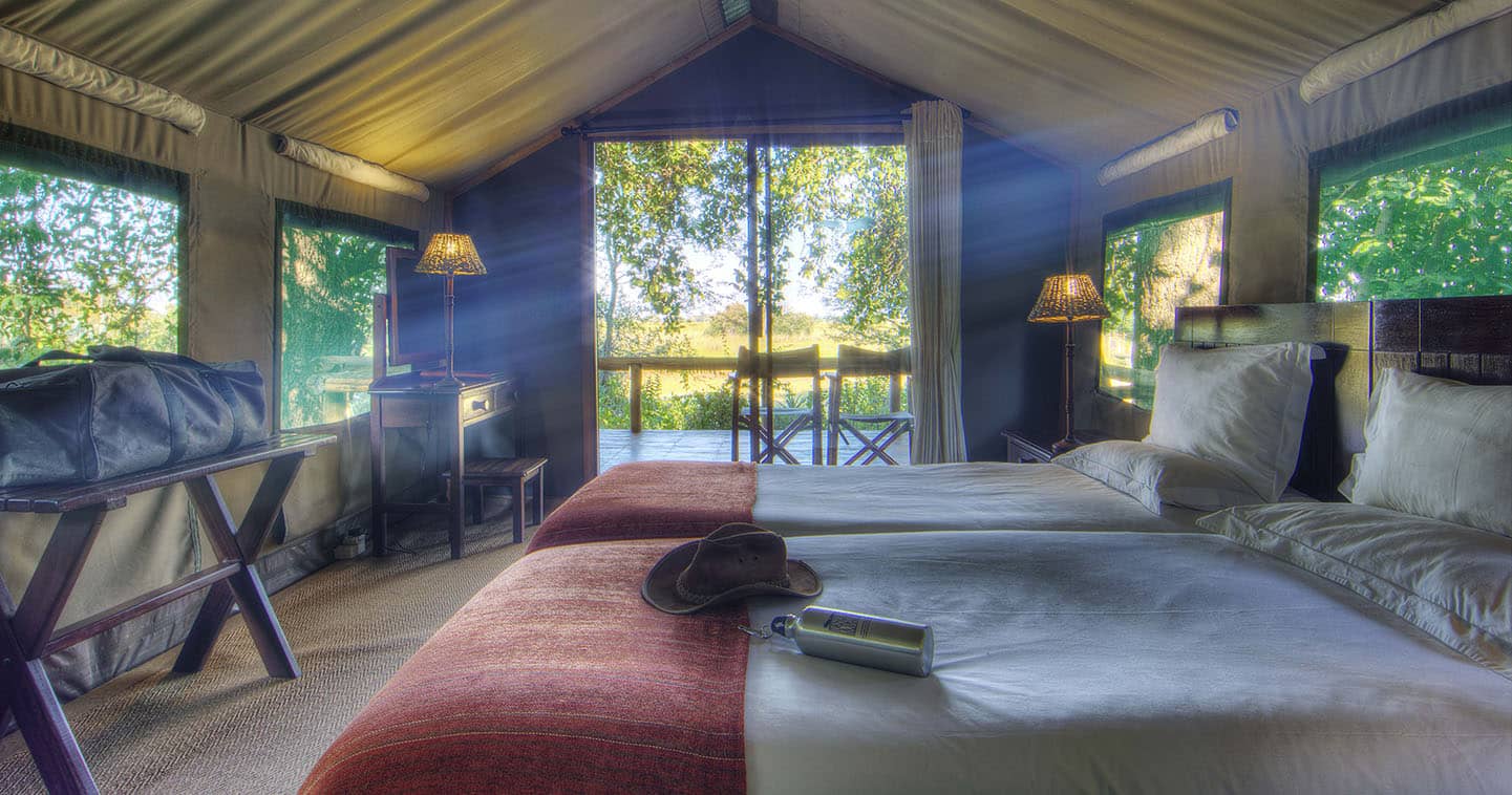 Enjoy the Luxury Bedroom at Camp Okavango in the Okavango Delta