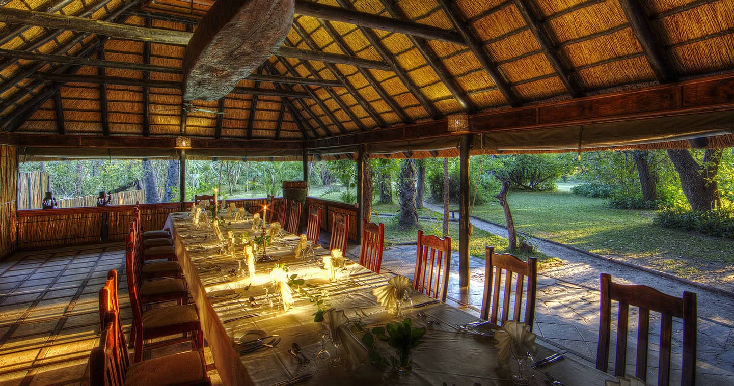 Dining in a Luxury Setting at Camp Okavango