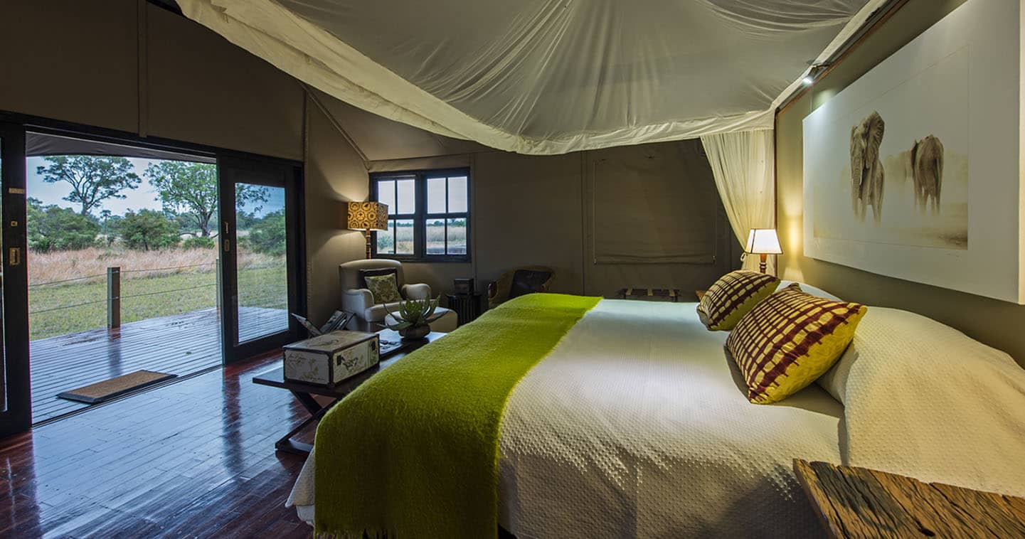 Room at Chitabe in the Okavango Delta