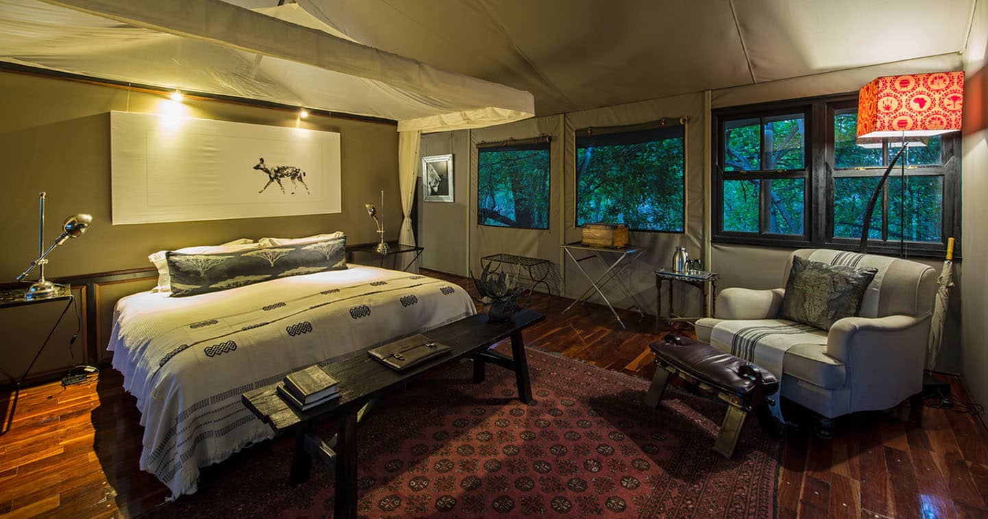 Luxury Chitabe Bedroom in the Okavango Delta
