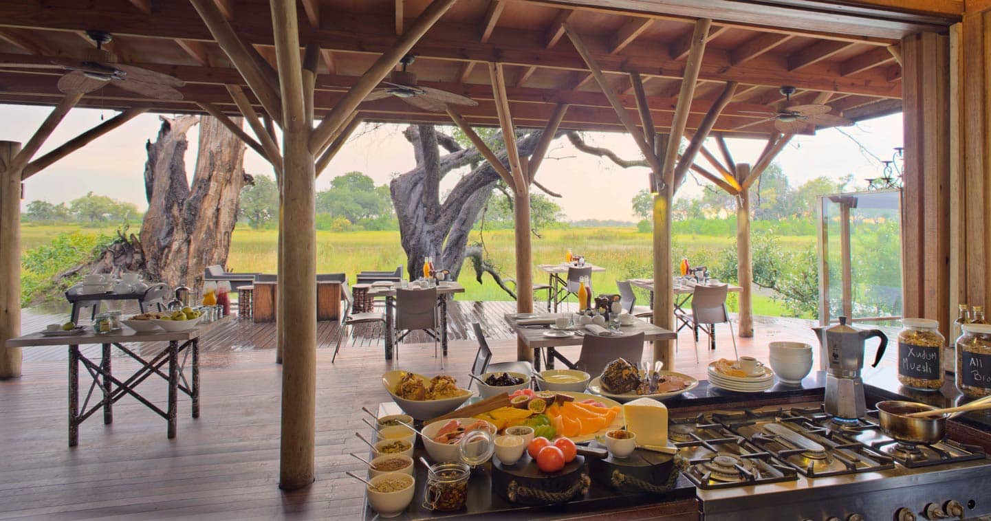 Enjoy the Exellent Food in Xudum Okavango Delta Lodge in the Okavango Delta