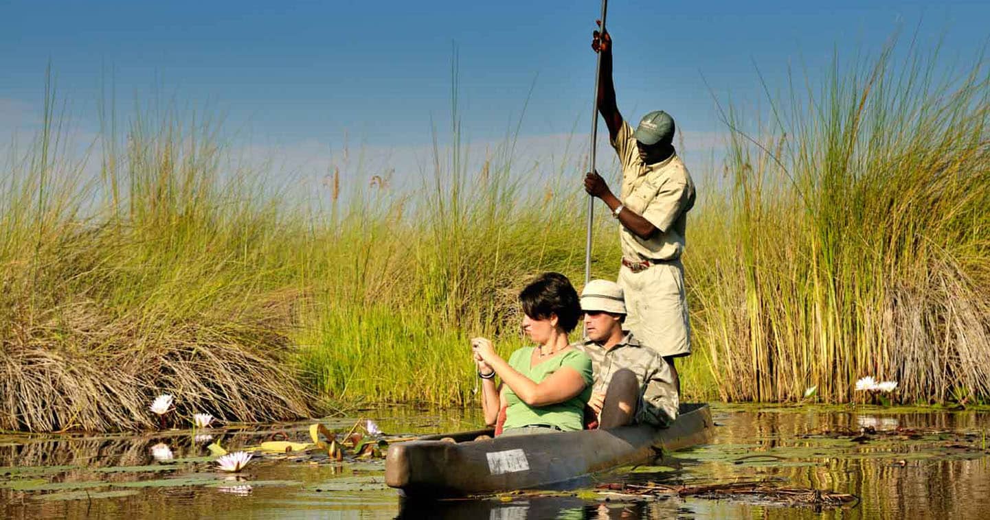 Let Footsteps Across the Delta take you on Mokoro Safari in the Okavango Delta