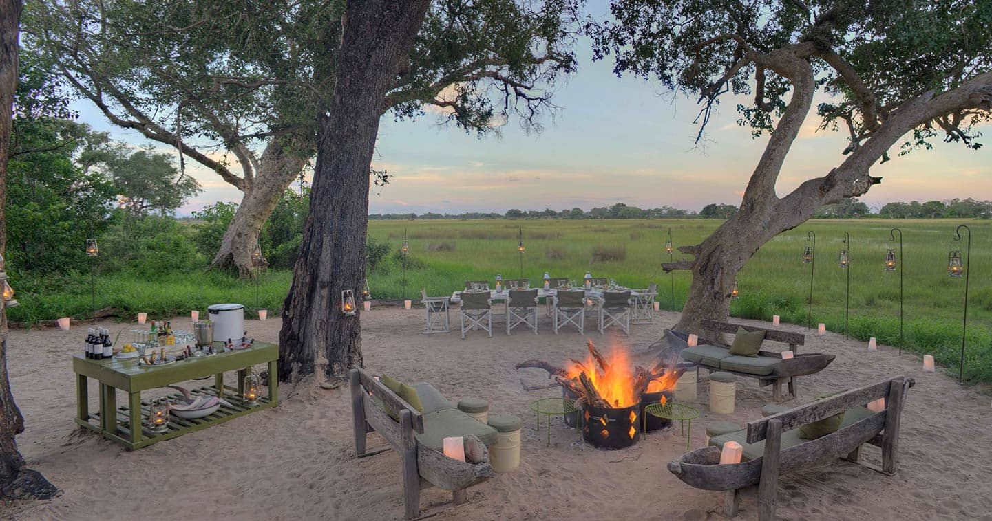 Enjoy Dinner at the Boma in Xaranna Okavango Delta Camp