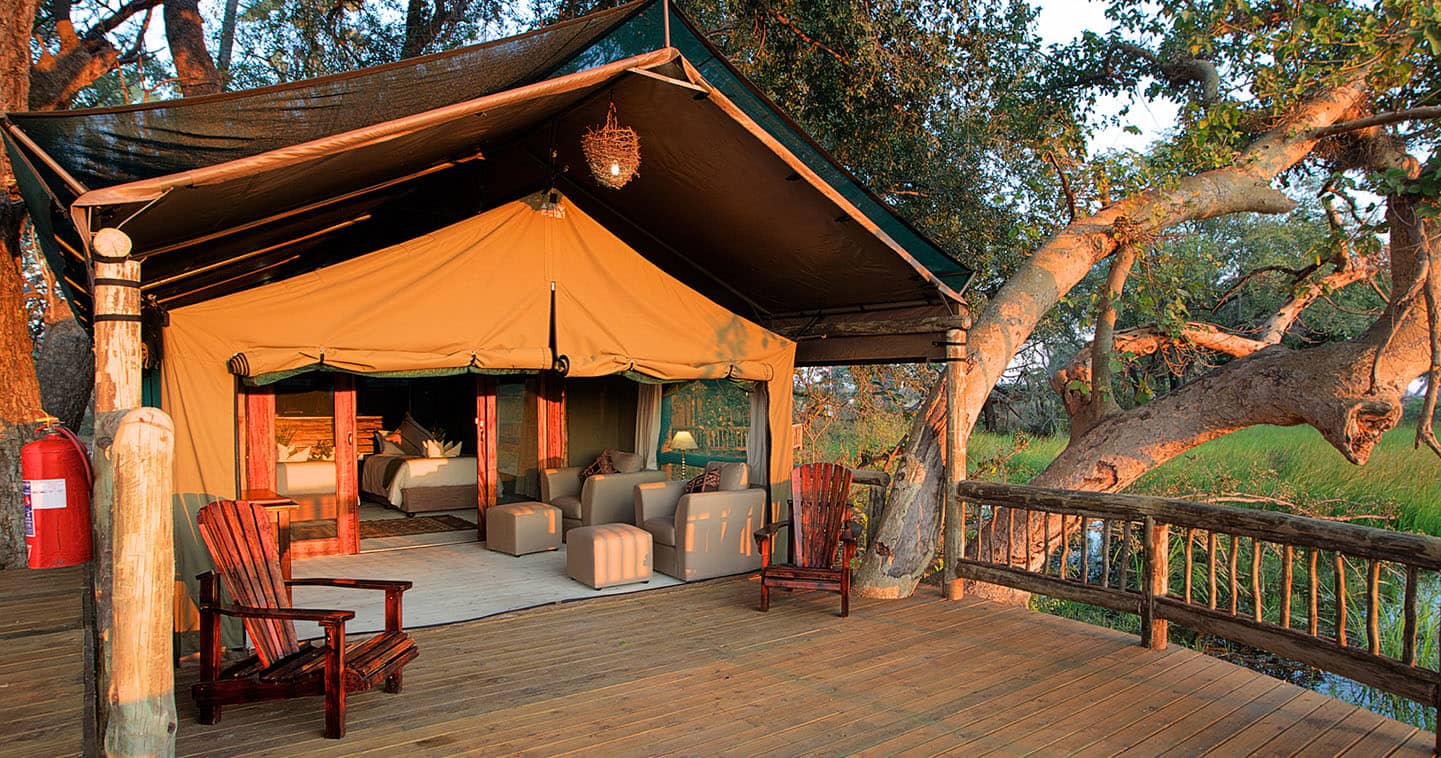 Stay at Gunns Camp in the Okavango Delta for the Ultimate Safari Experience