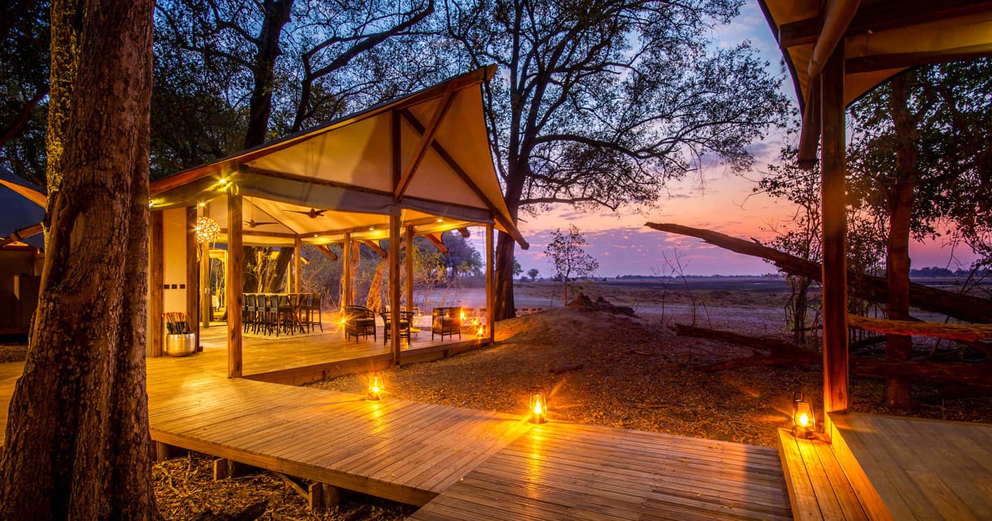 Entrance of Kwara Camp in the Okavango Delta