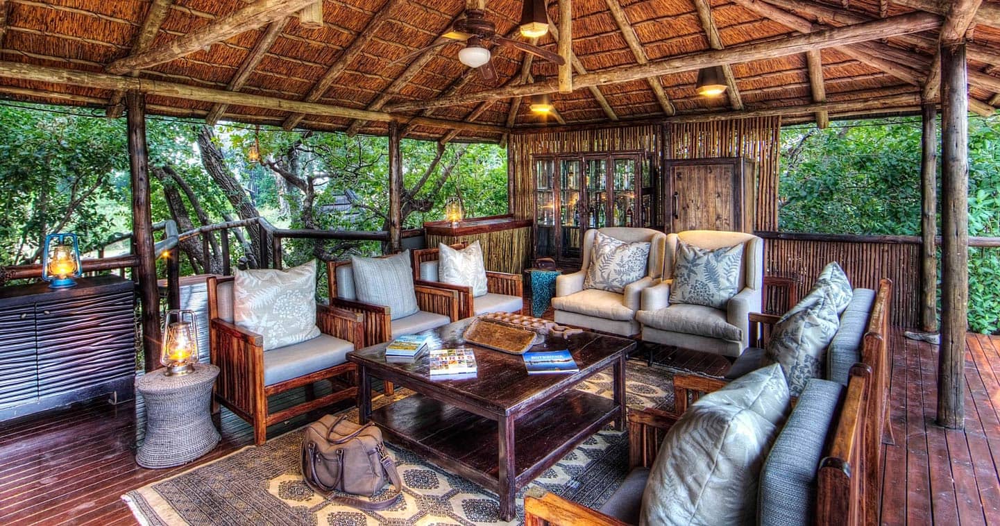 Lounge at the Shinde Enclave in Okavango Delta