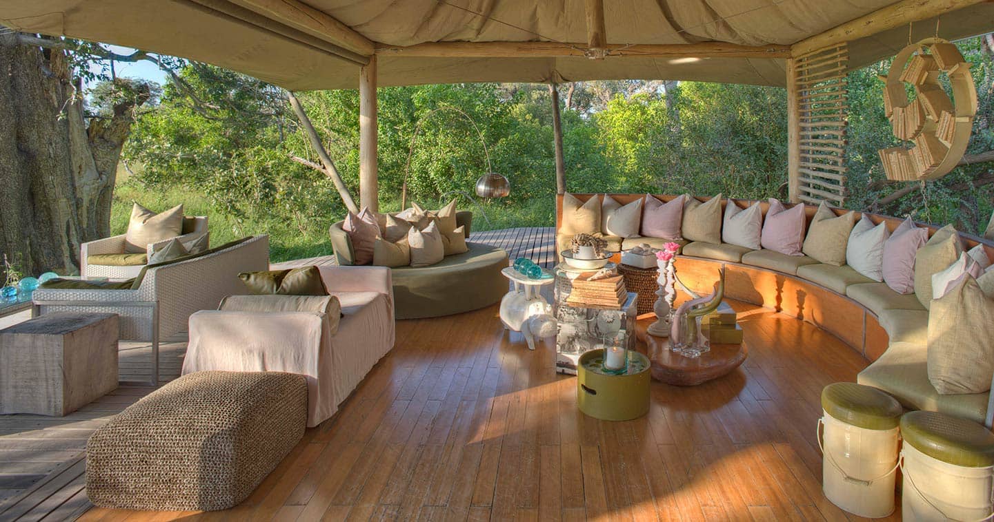 Lounge at the Xaranna Okavango Delta Camp in Okavango Delta