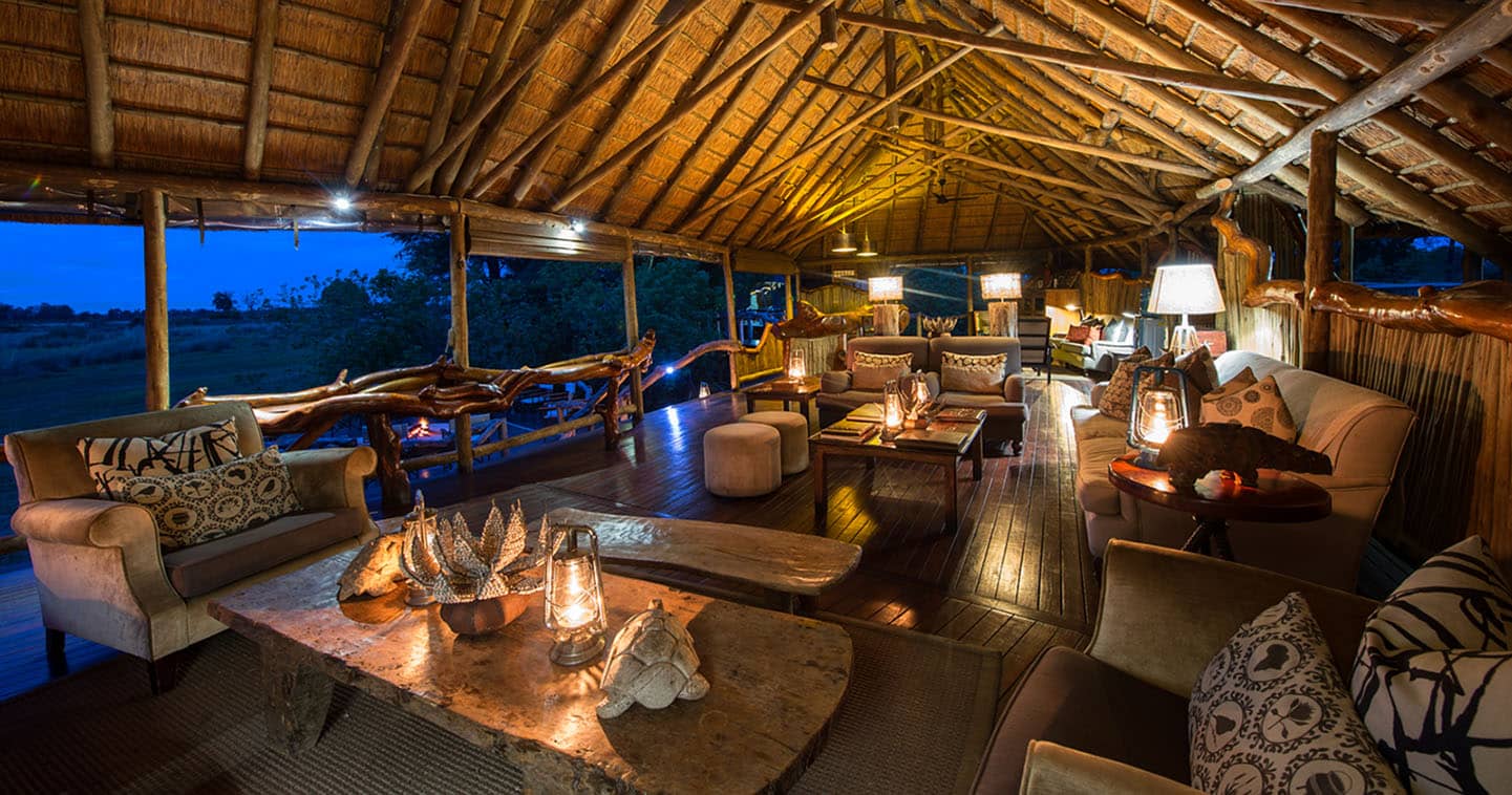 Luxury Lodge Accommodation Lounge at Chitabe
