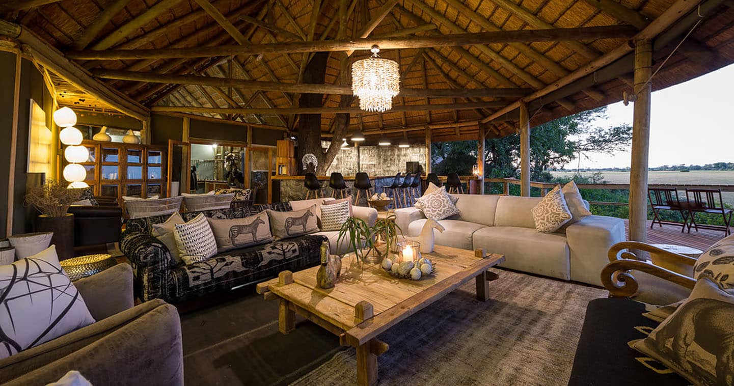 Luxury Lodge Accommodation Lounge at Kwetsani Camp