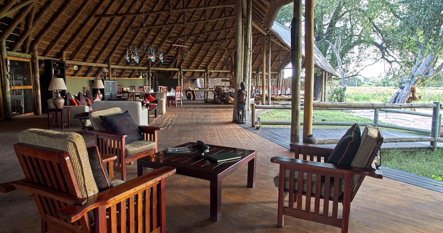 Luxury Lodge Accommodation Lounge at Pom Pom Camp