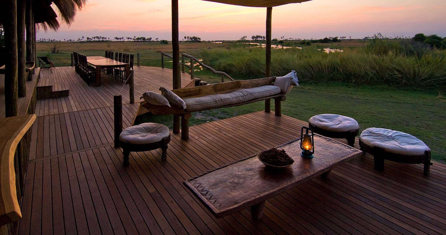 Luxury Lodge Accommodation Lounge at Selinda Camp