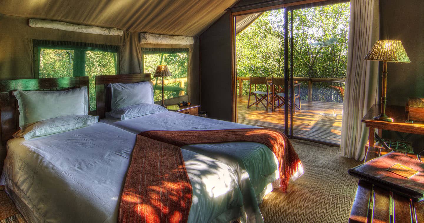 Luxury Camp Okavango Bedroom in the Okavango Delta