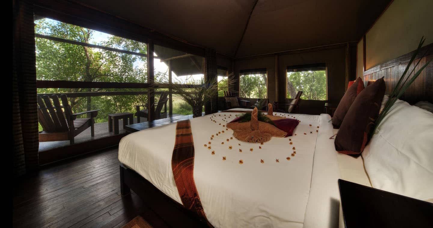 Enjoy the Luxury Bedroom at Little Kwara Camp in the Okavango Delta