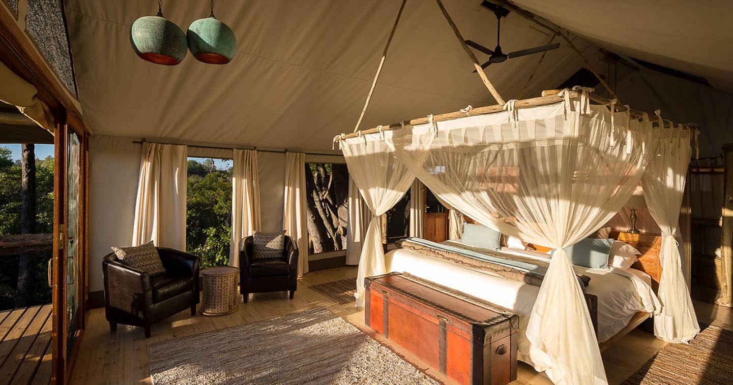 Luxury Little Tubu Bedroom in the Okavango Delta