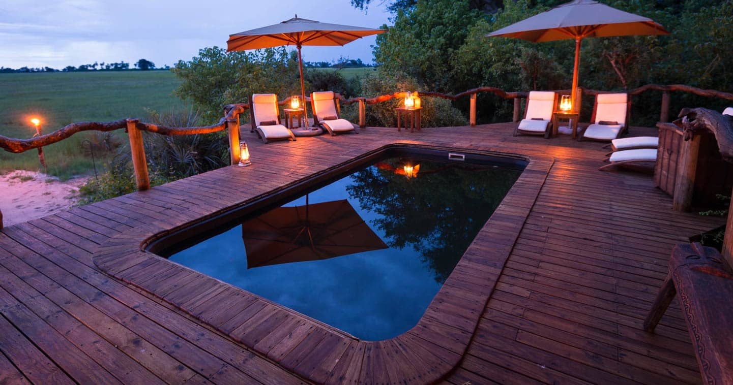 Pool at Tubu Tree Camp in the Okavango Delta