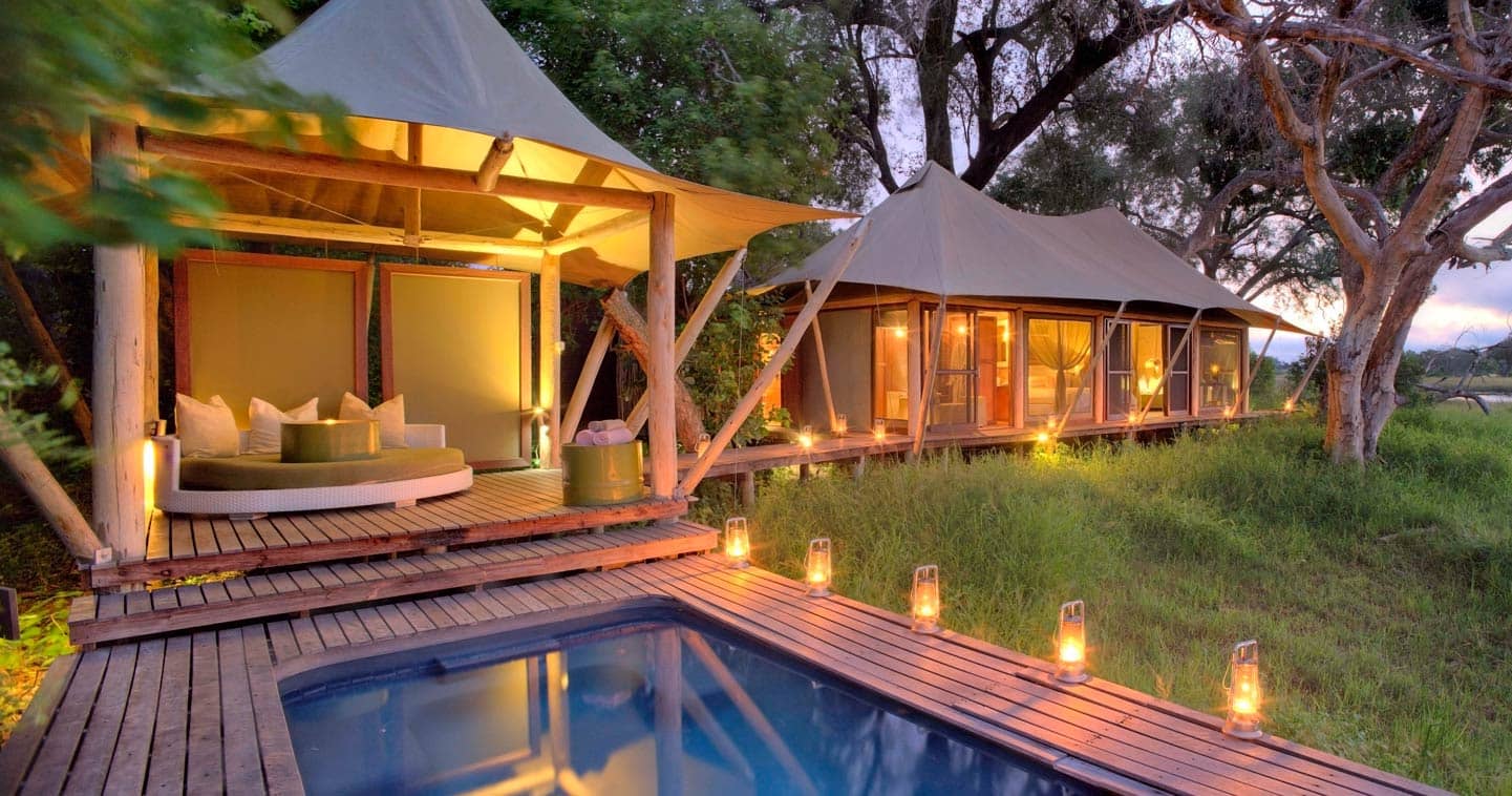 Pool at Xaranna Okavango Delta Camp in the Okavango Delta in Botswana