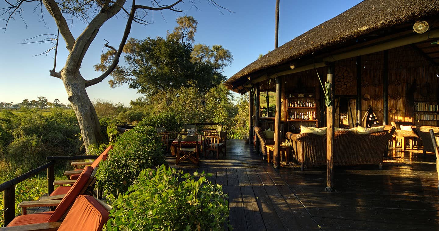 Delta Camp Main Deck in the Okavango Delta