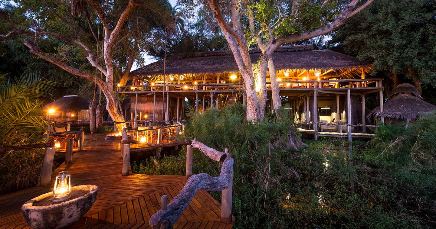 Jao Camp Main Deck in the Okavango Delta