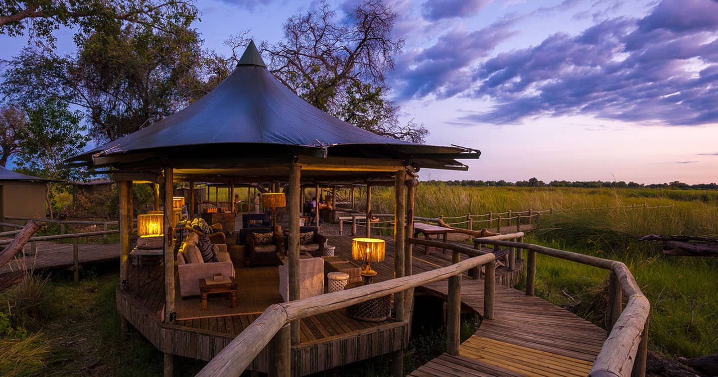 Little Vumbura Camp Main Deck in the Okavango Delta