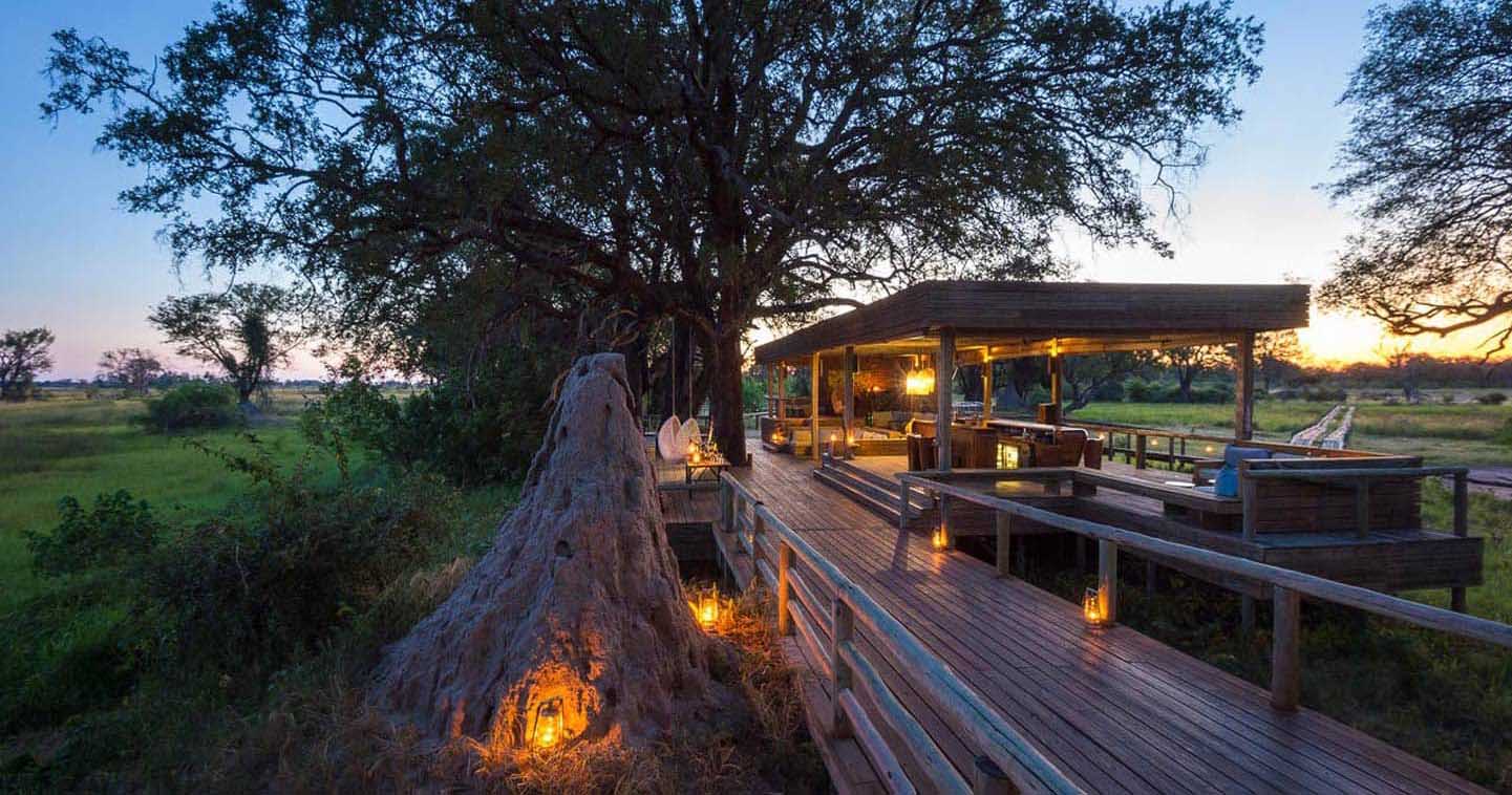 Vumbura Plains Camp Main Deck in the Okavango Delta