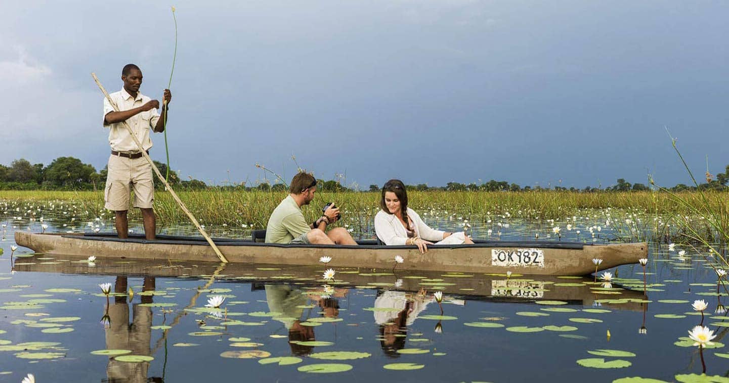 Let Vumbura Plains Camp take you on Mekoro Safari in the Okavango Delta