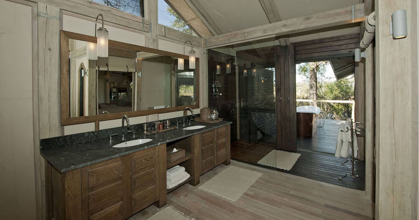 Luxury Bathroom at Abu Camp in the Okavango