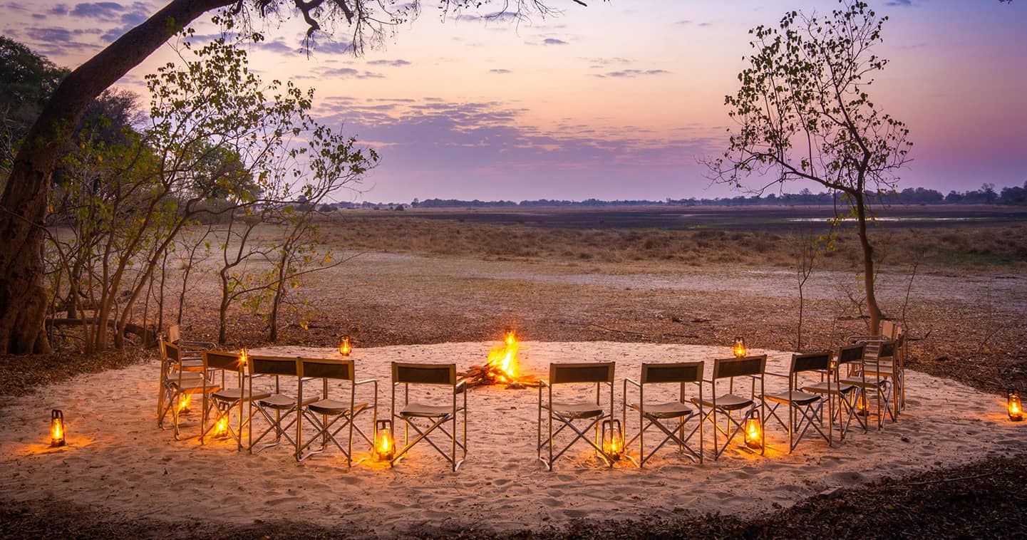 Kwara Camp Main Deck in the Okavango Delta