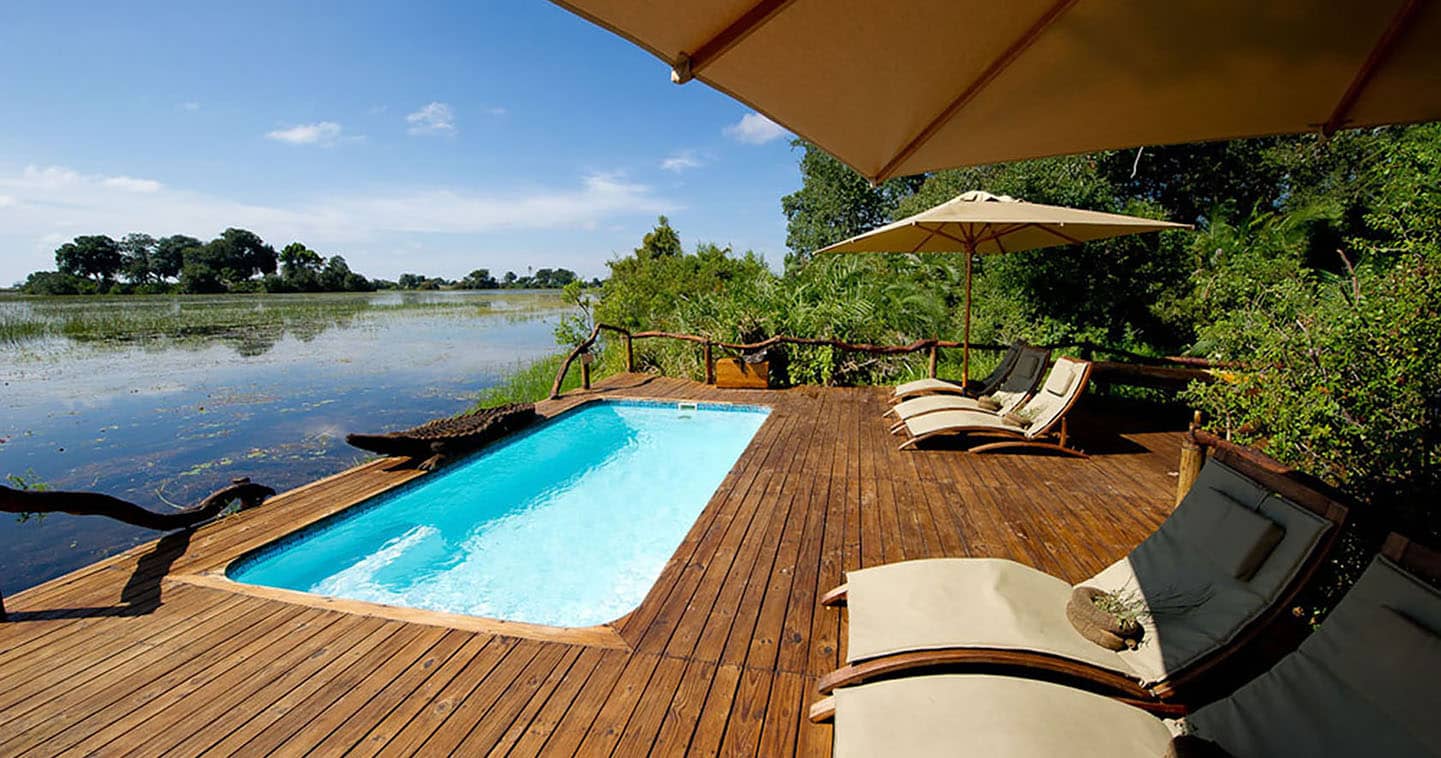 The Pool in Jacana Tented Camp in the Okavango Delta