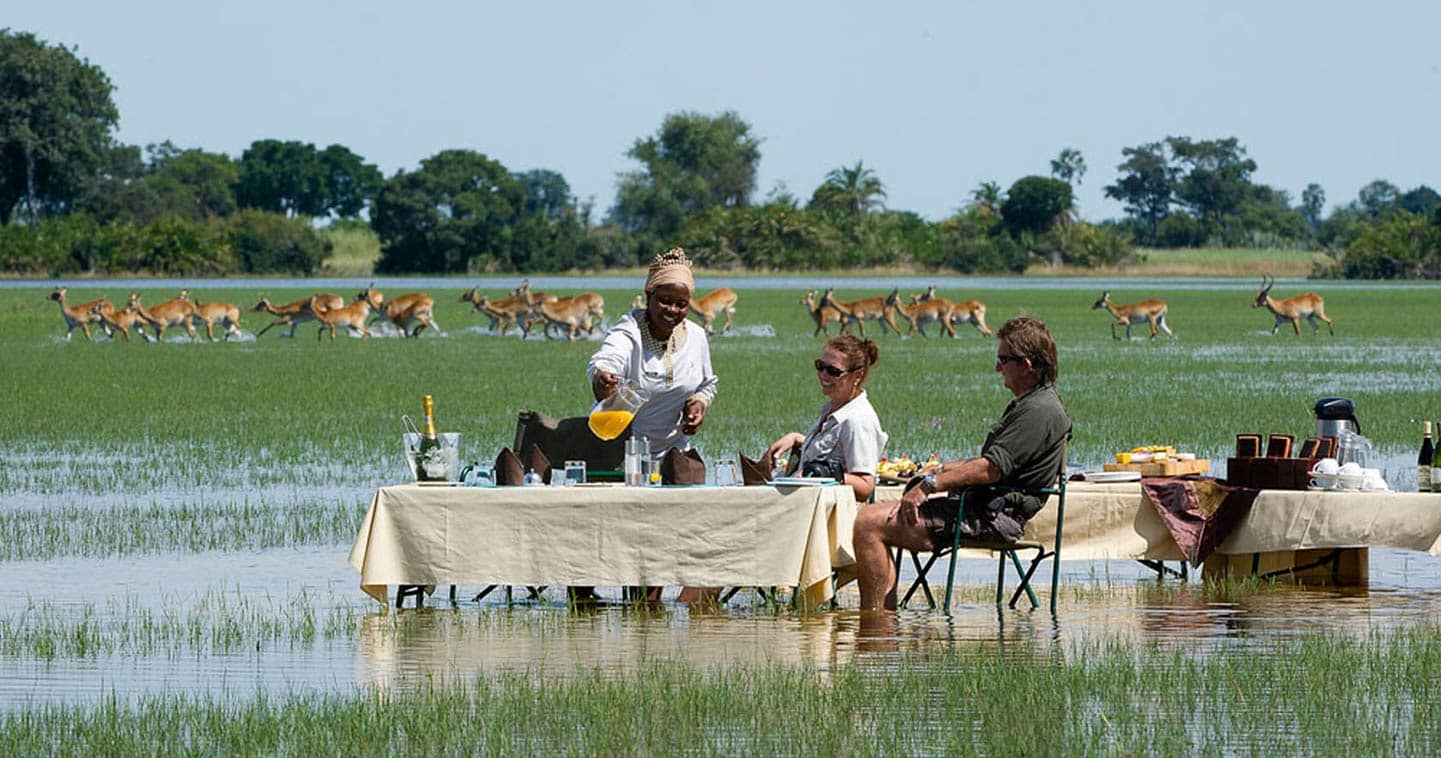 Food is part of the experience in Okavango Delta, Botswana