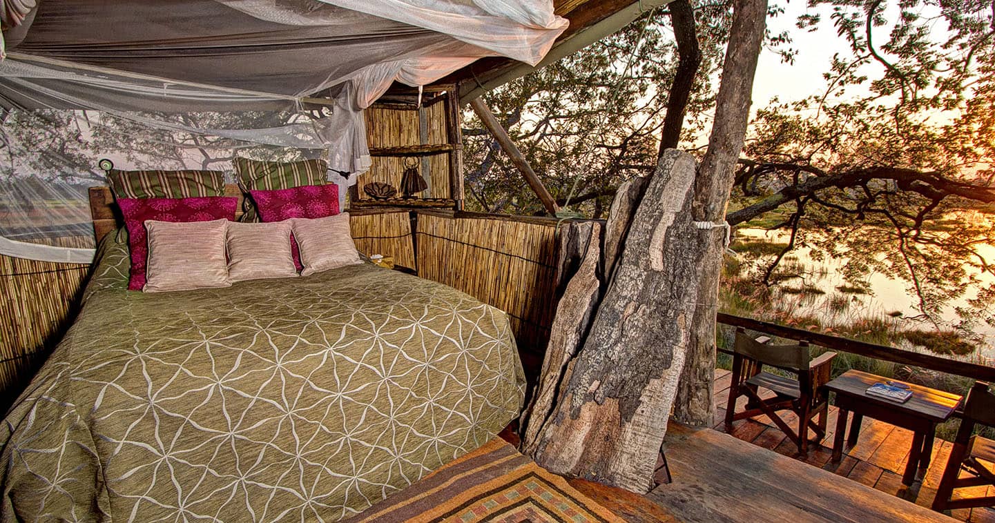 Bedroom at Delta Camp in the Okavango Delta