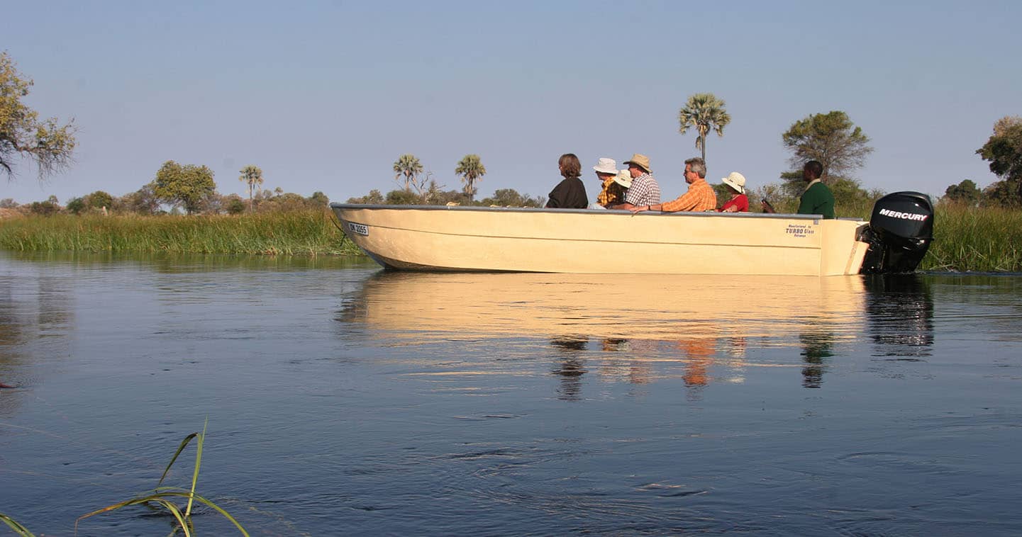 Let Moremi Crossing take you on Boat Trip in the Okavango Delta