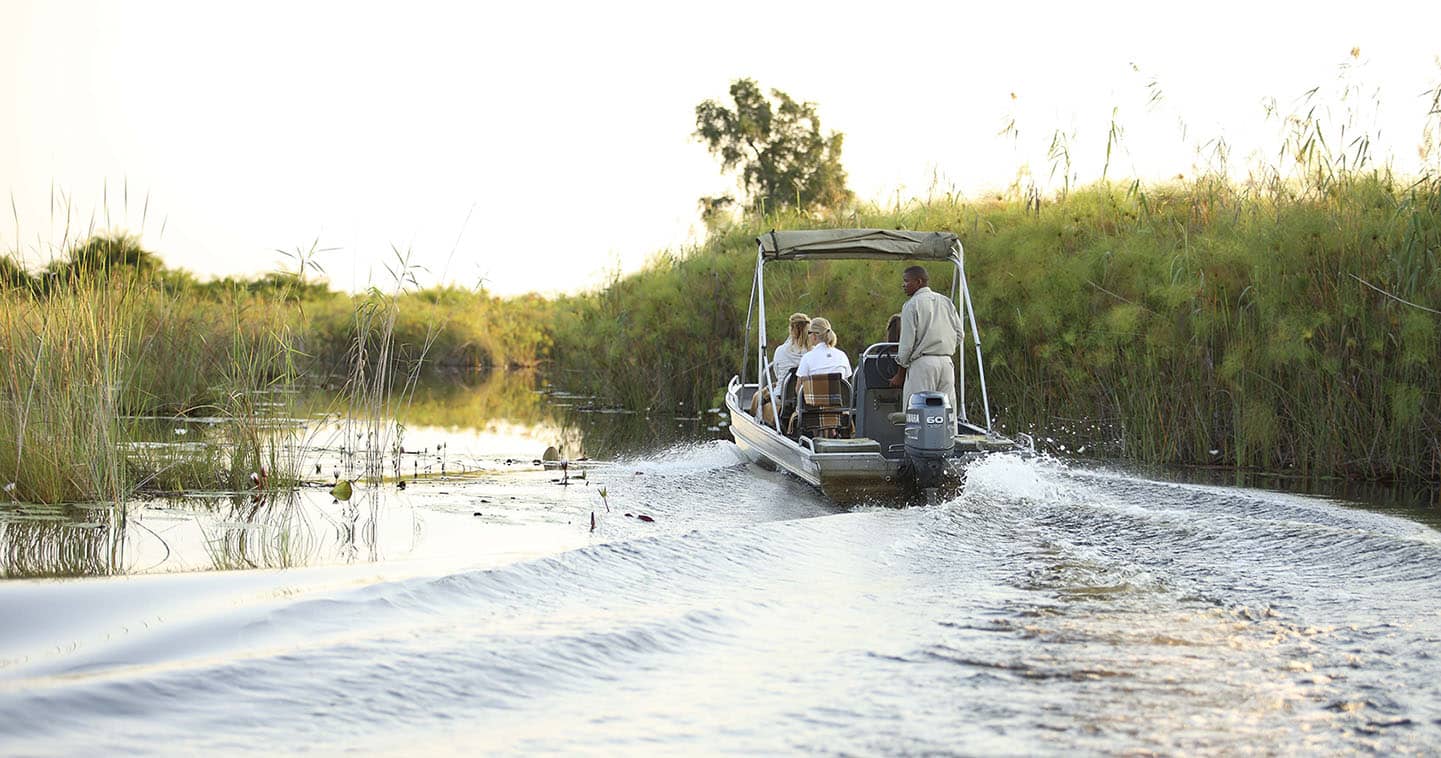 Let Nxabega Okavago Tented Camp take you on Boat Trip in the Okavango Delta